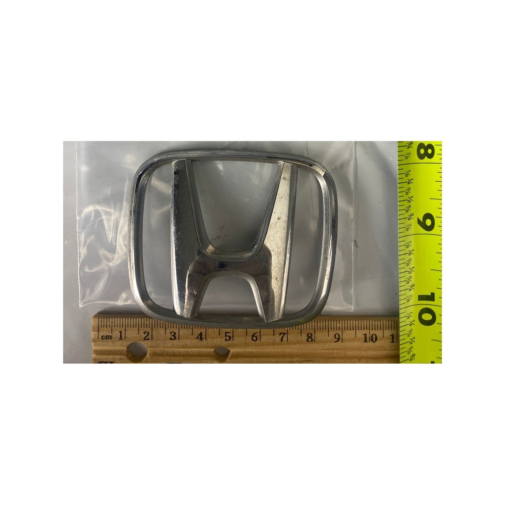 Honda Chrome Silver Front Rear Trunk Hood‎ Emblem Badge Logo 3.5 x 2.75 Inch